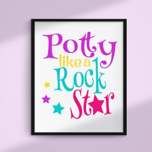 Potty Like a Rock Star Printable and SVG file